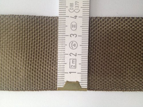 Nastro in fibra di basalto 40 mm, 0,21 mm, 15 g/m, un bordo in filato PP marrone