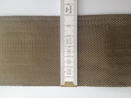 Nastro in fibra di basalto 70 mm, 0,21 mm, 26 g/m, un bordo in filato PP marrone